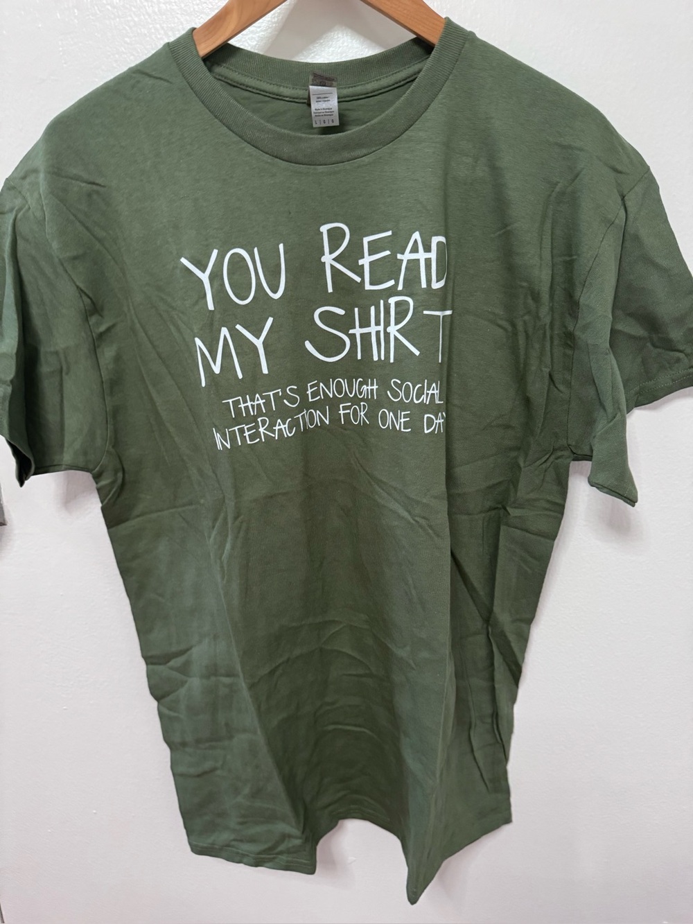 Men’s Short Sleeve sarcastic t-shirt size L